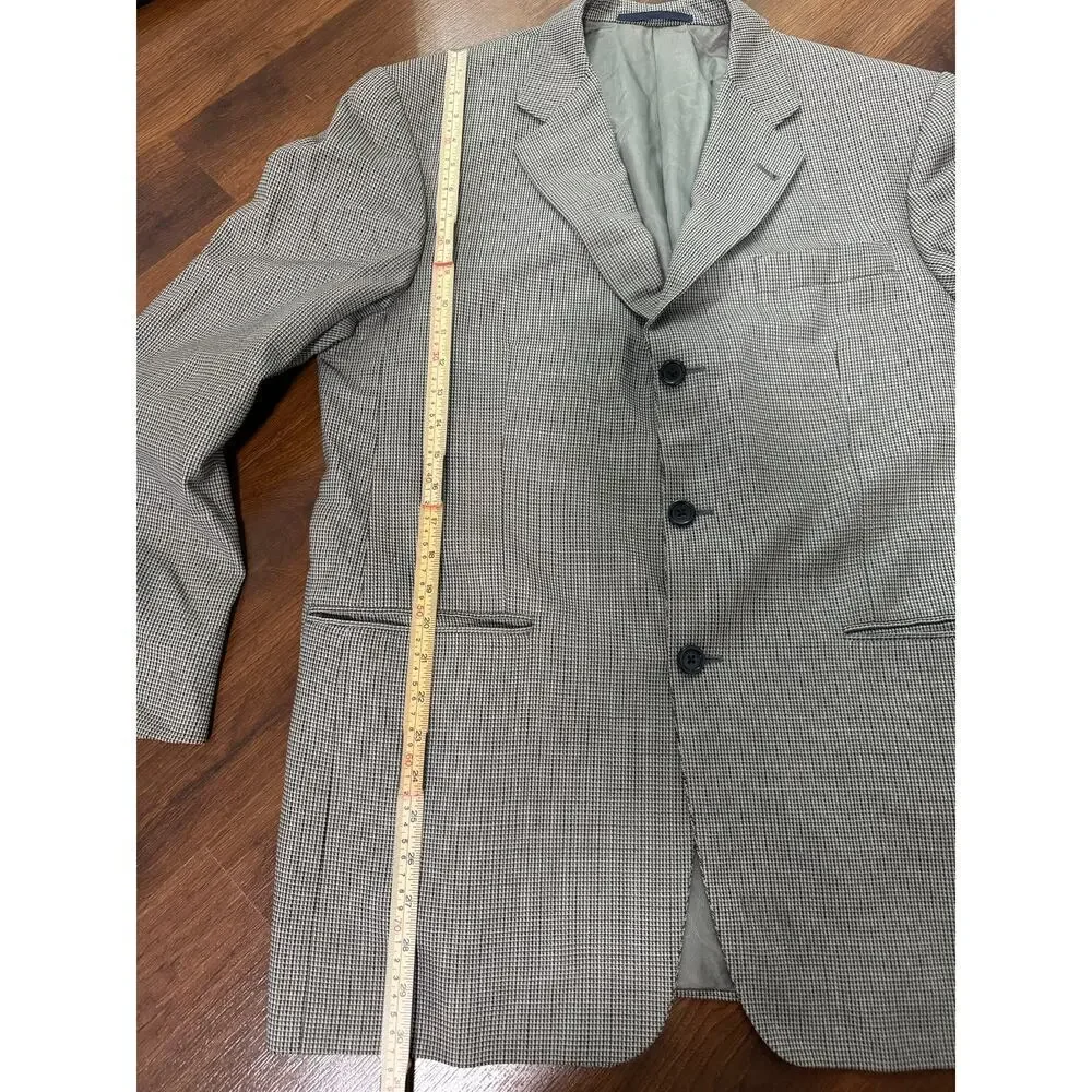 Burberry London Men's Kensington T Model Wool Blazer Sport Coat Gray Check 42R